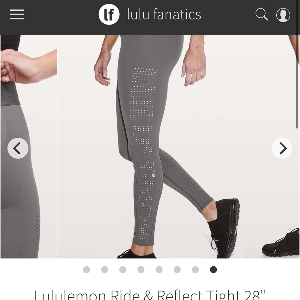 Reflective Lululemon leggings soul cycle